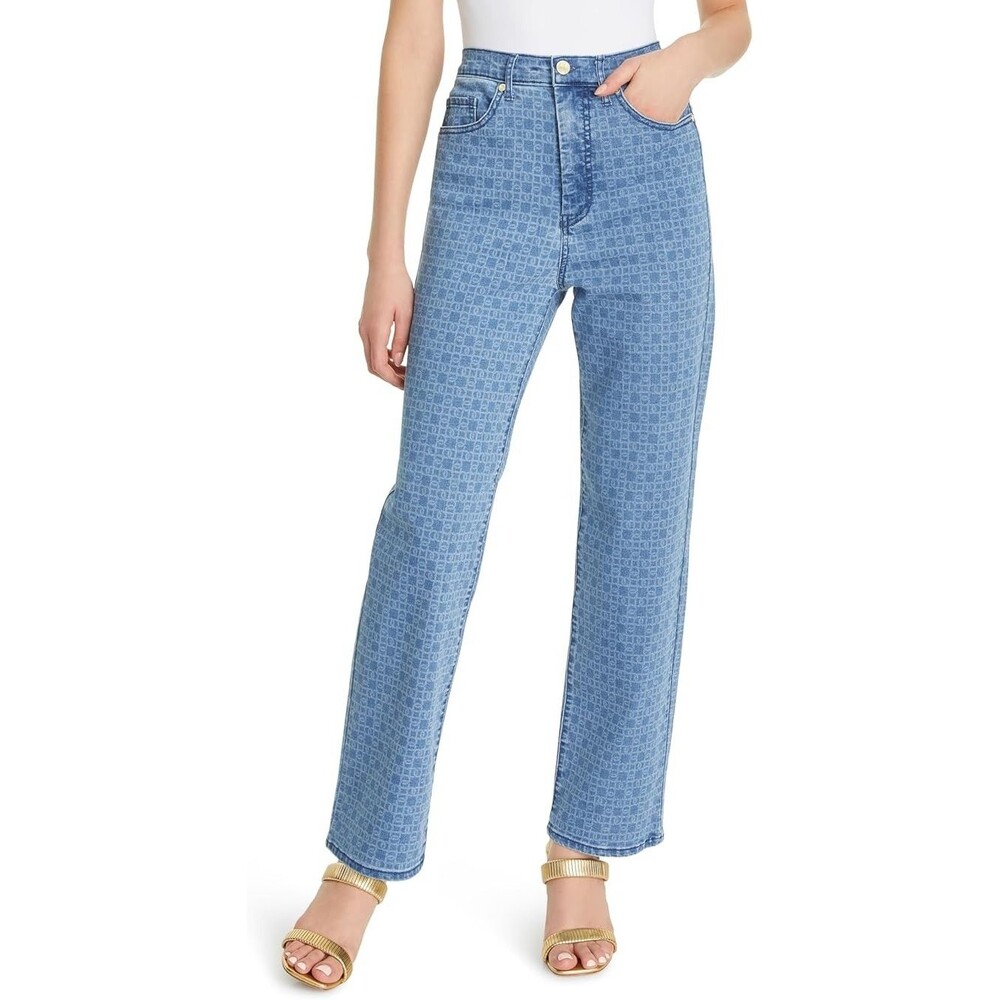 Dee Ocleppo Matilda D Link High Rise Blue Denim Jeans Womens Size 10 Light Wash